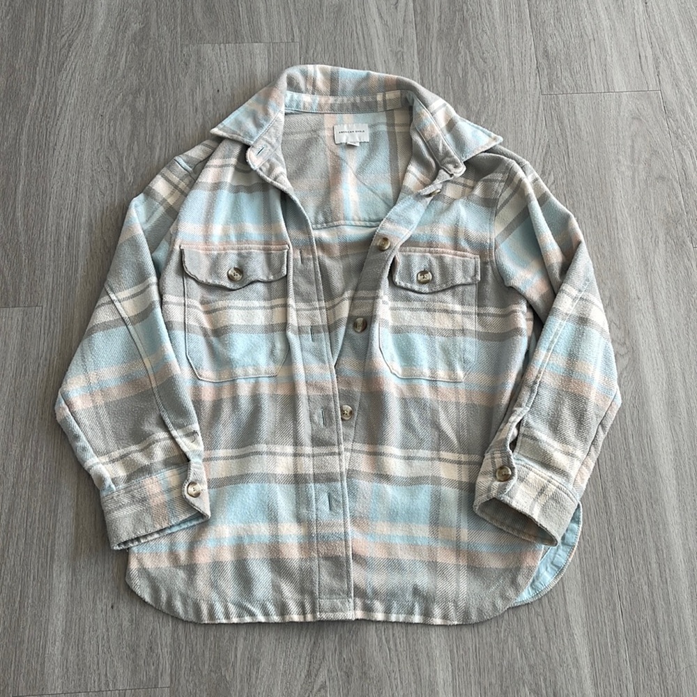 American Eagle Oversized Plaid Schacket